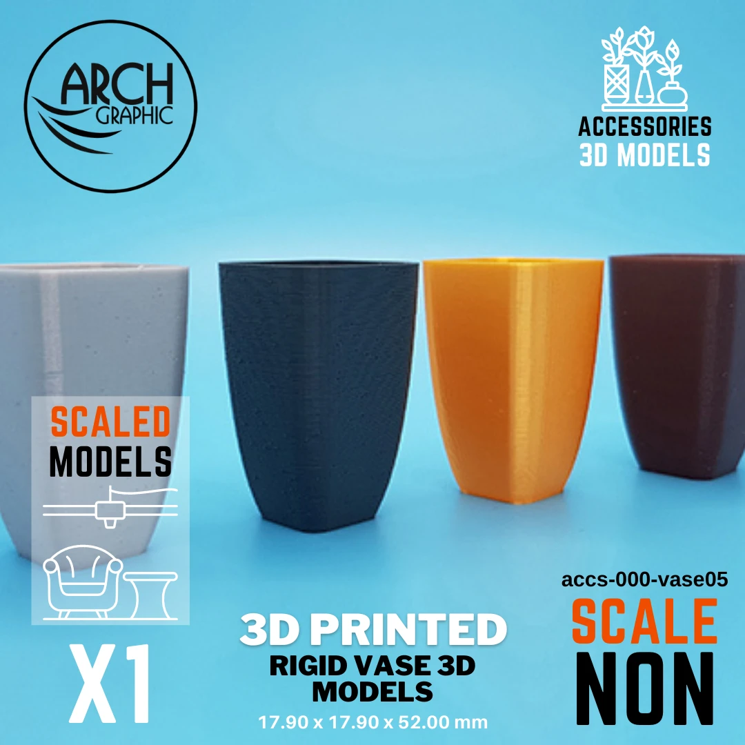 3D printed Rigid vase 3d models non-scale