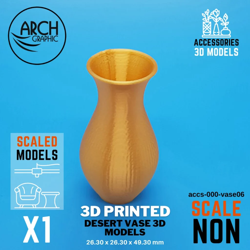 Desert Vase Model, Non Scale Printed by ARCH GRAPHIC 3D Print Company UAE