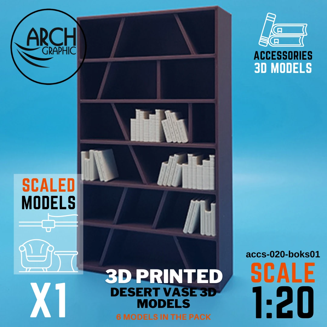 3D printed Books models scale 1:20