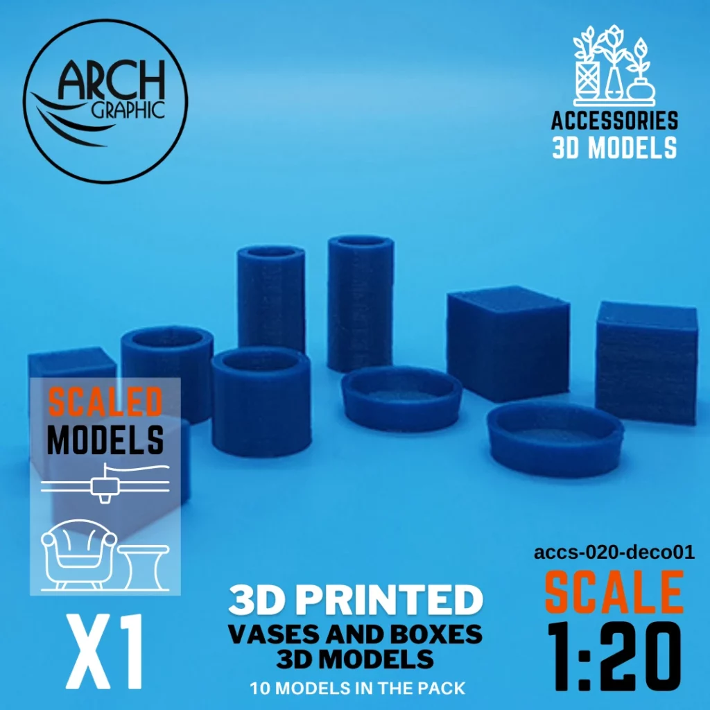 Small Scaled models for Vases and Boxes Models in Scale 1:20 in UAE