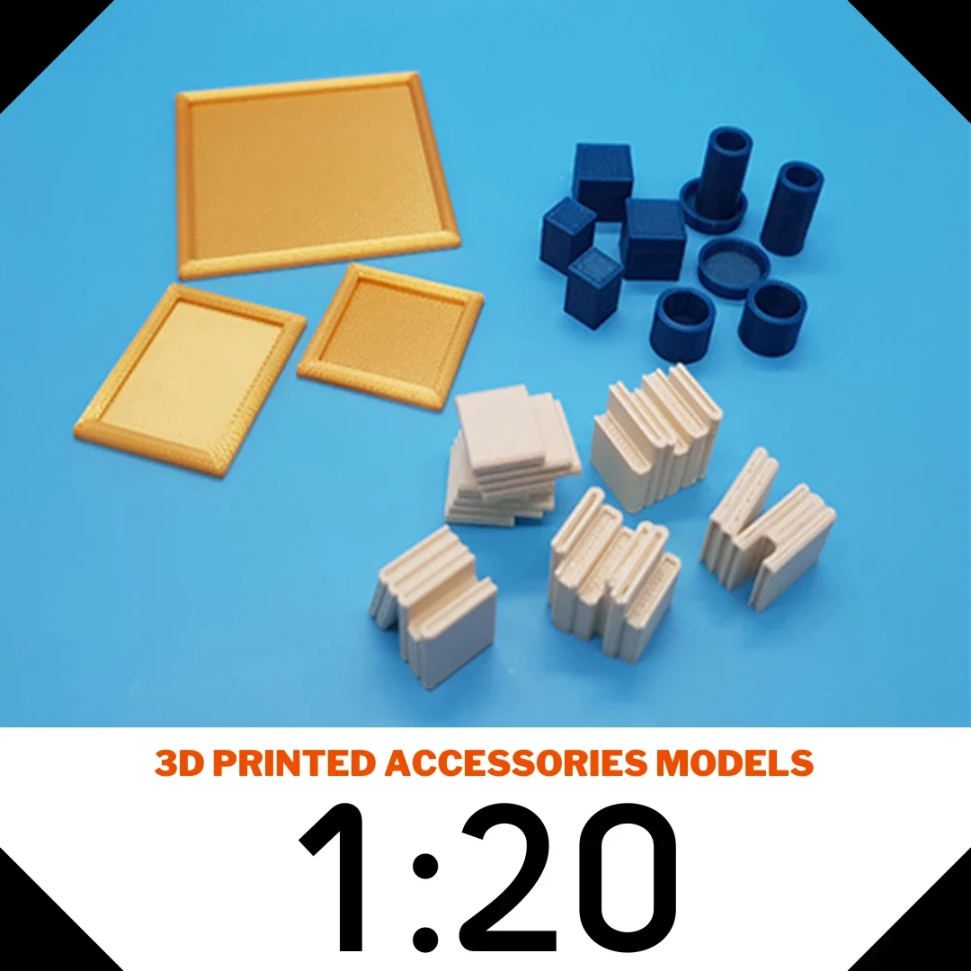 3D Printed accessories models scale 1:20