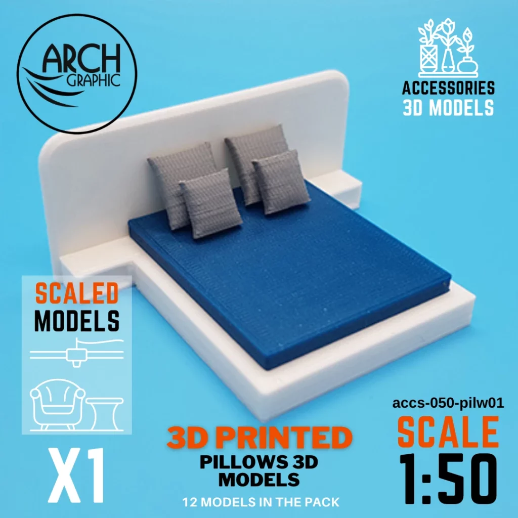 Cheap Price 3D Printing for furniture and Pillows Models for 3D Interior Projects in Sharjah