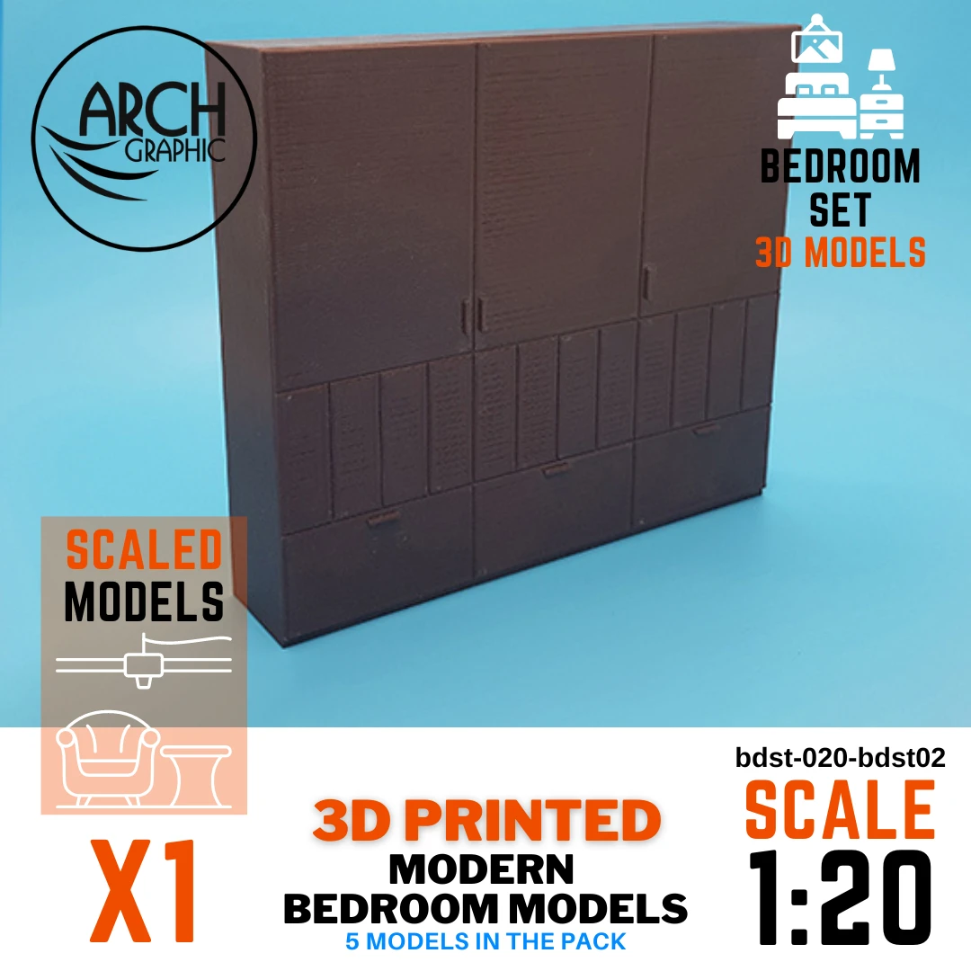 Best Price 3D Printing Bedroom Modern Model for Interior Projects in UAE.