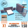 3D printed Modern bedroom models scale 1:50