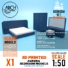 3D printed Aurora bedroom models scale 1:50