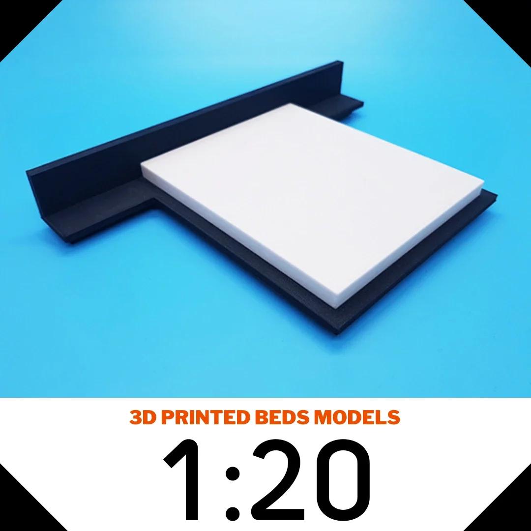 3D Printed beds models scale 1:20