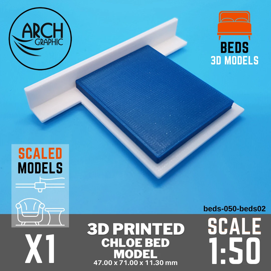 High Quality 3D Printing Company in UAE making 3D Print Chloe Bed Scale 1:50