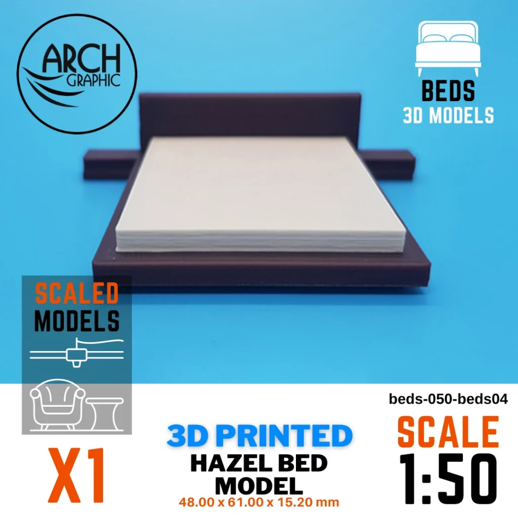 High Quality 3D Printing Company in UAE making 3D Print Hazel Bed Scale 1:50