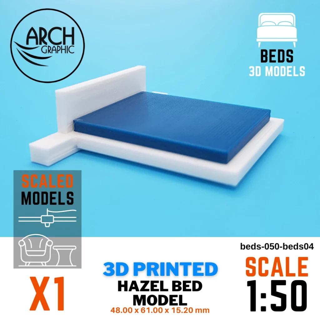 Best Price 3D Printing Shop in Sharjah Provides 3D Printing Hazel Bed Scale 1:50