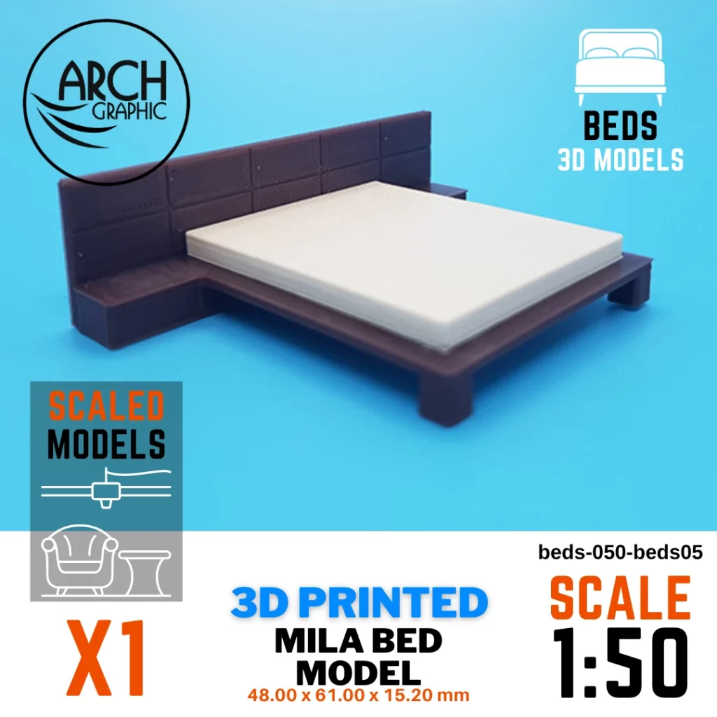 Best Price 3D Printing Shop in Sharjah Provides 3D Printing Mila Bed Scale 1:50