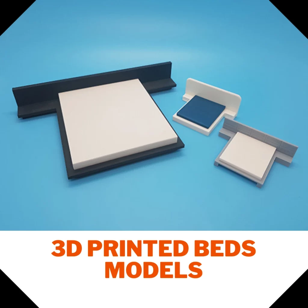 3D Printed Beds Models Collection for Interior and Exterior models