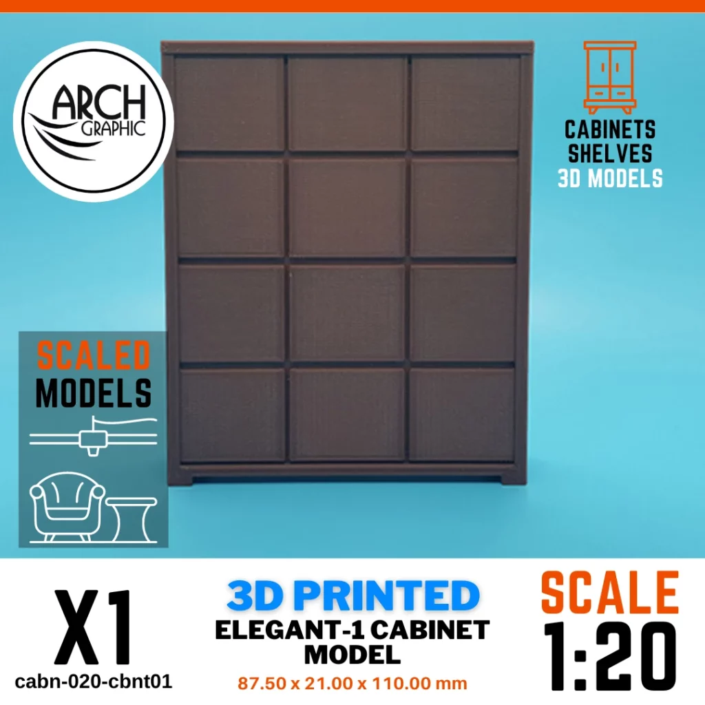 3D printed elegant-1 cabinet model scale 1:20