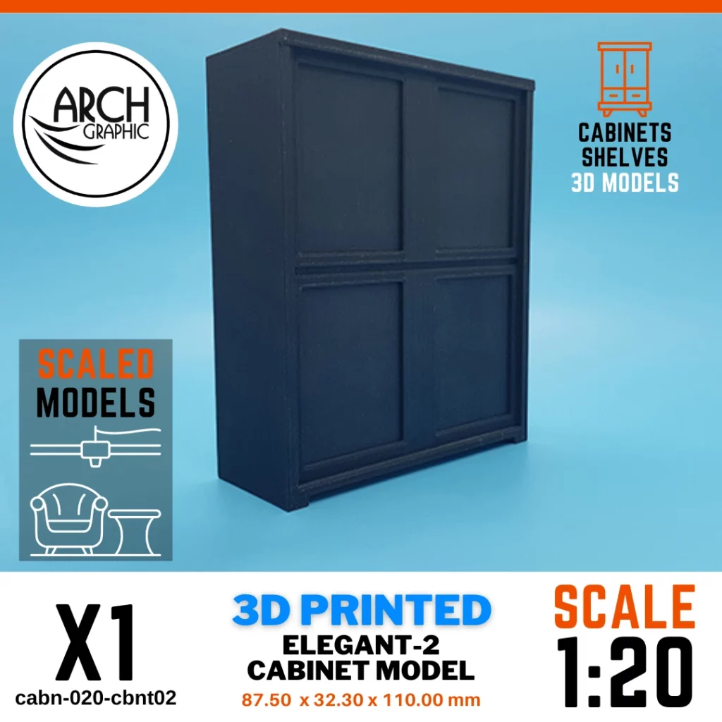 Elegant Cabinets Models in Scale 1:20 using 3D printer to make 3D Scale Interior Models for 3D Projects in UAE