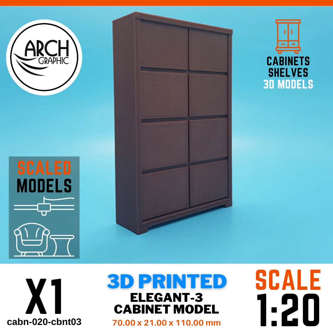 Best 3D printing hub in UAE Provides 3D Printed Cabinets Furniture scale 1:20 for Interior Projects in UAE