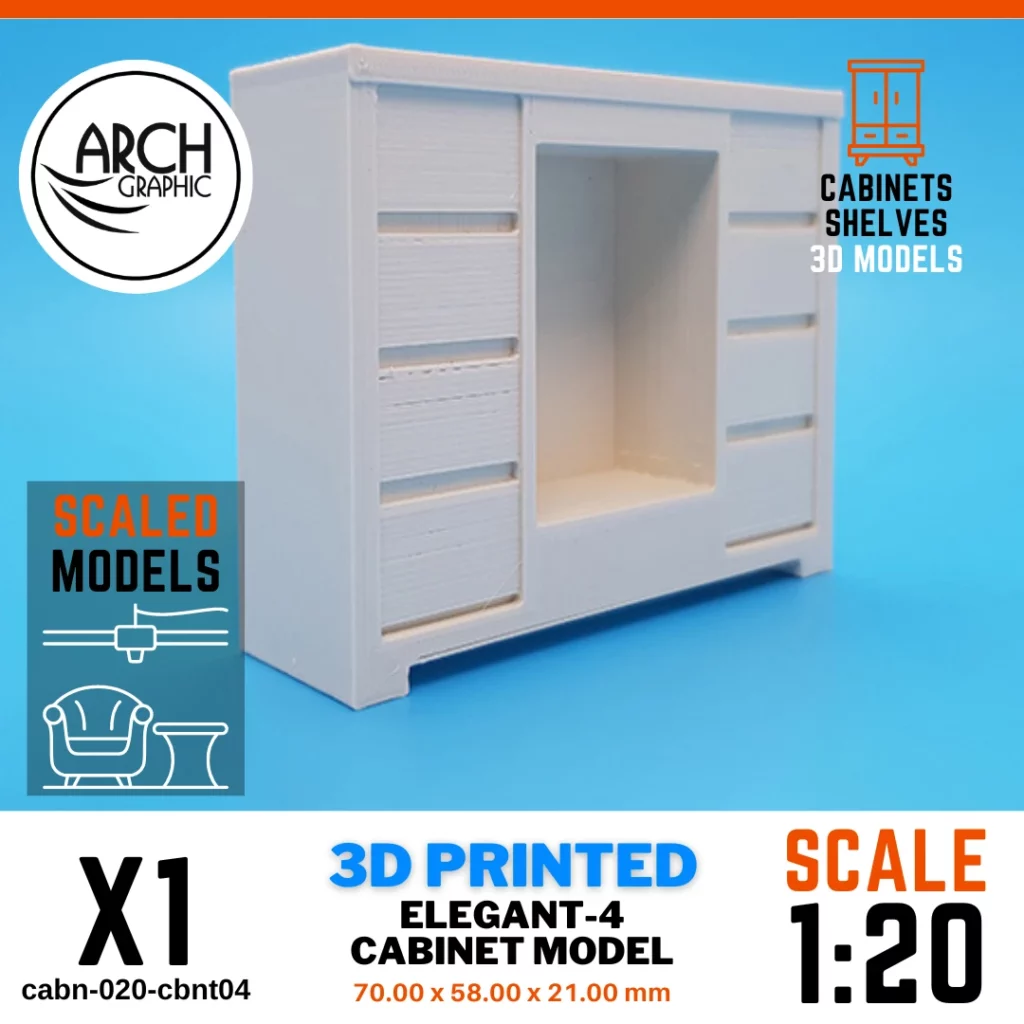 High Quality 3D printing cabinets furniture scale 1:20 for interior hotel 3D Projects in UAE