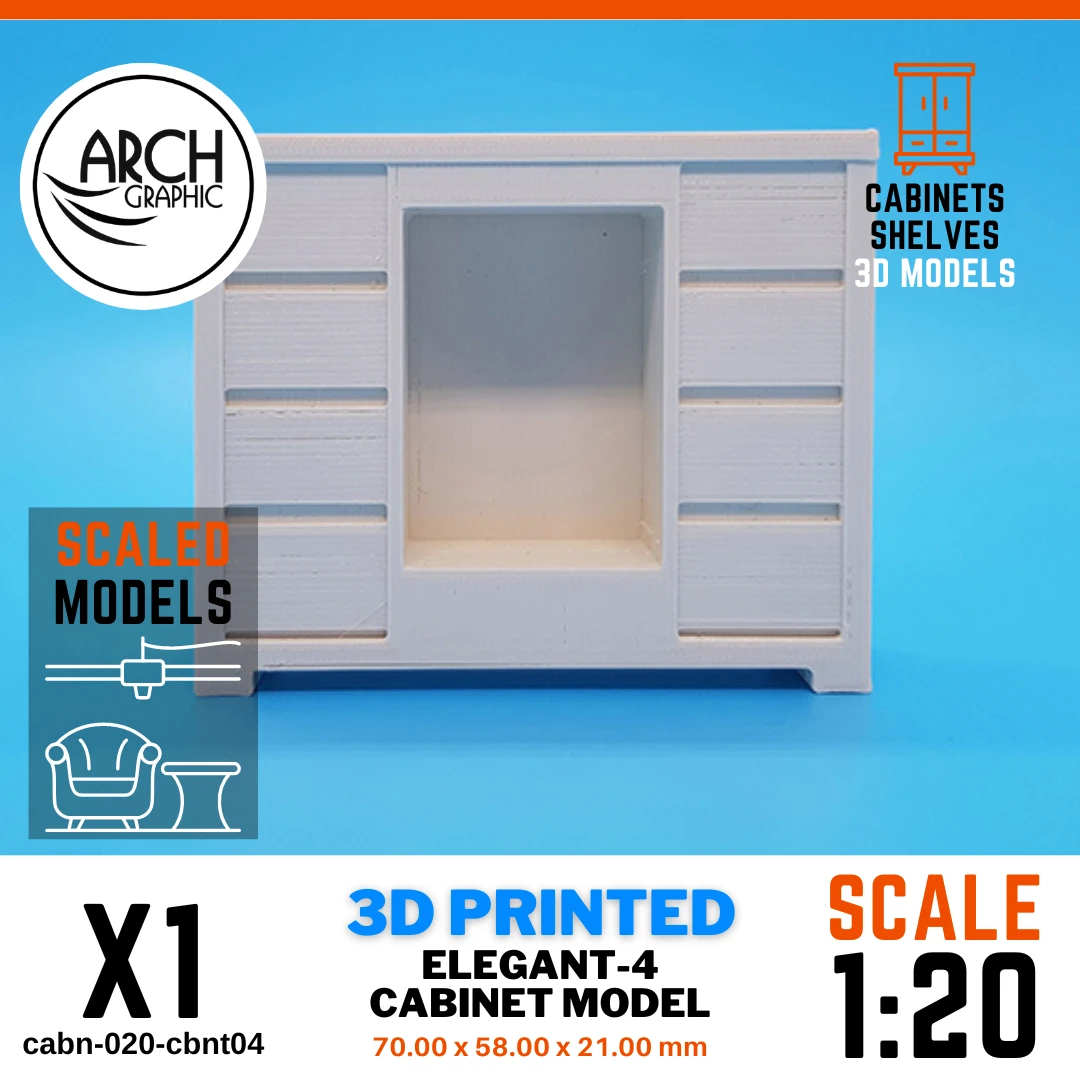 3D printed elegant-4 cabinet model scale 1:20