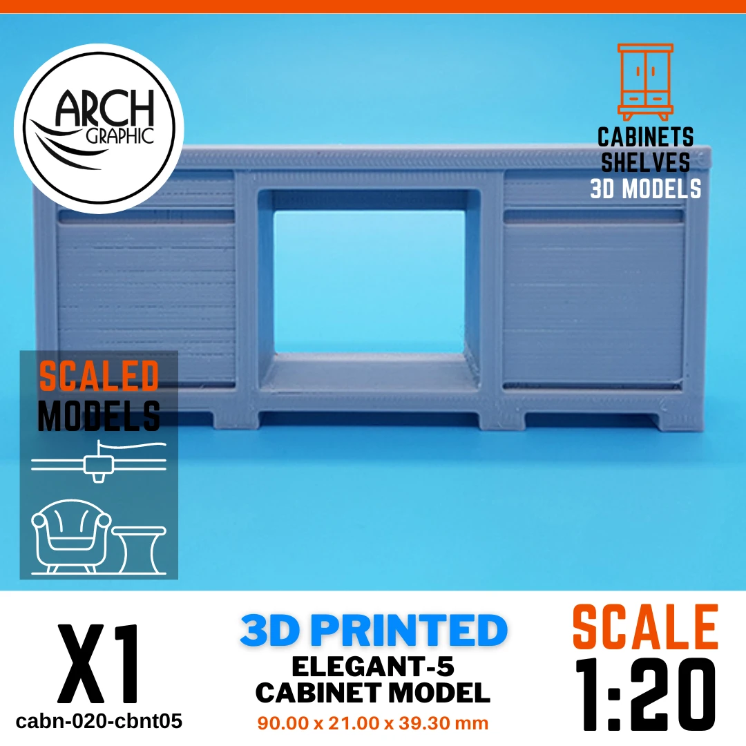 3D printed elegant-5 cabinet model scale 1:20