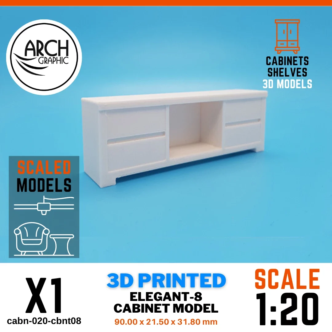 Best price 3D Printing service for scaled cabinets models for interior projects in Dubai