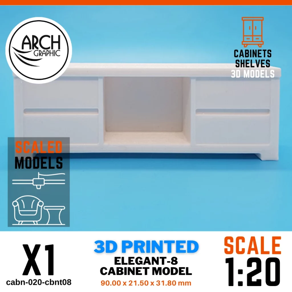 3D printed elegant-8 cabinet model scale 1:20