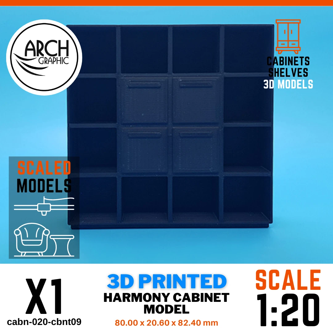 3D printed Harmony cabinet model scale 1:20