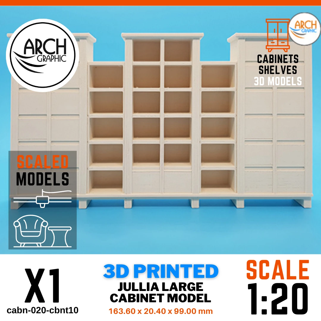 3D printed Jullia large cabinet model scale 1:20