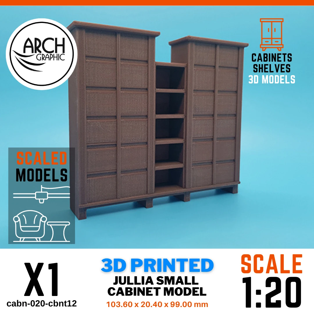 3D printed Jullia small cabinet model scale 1:20