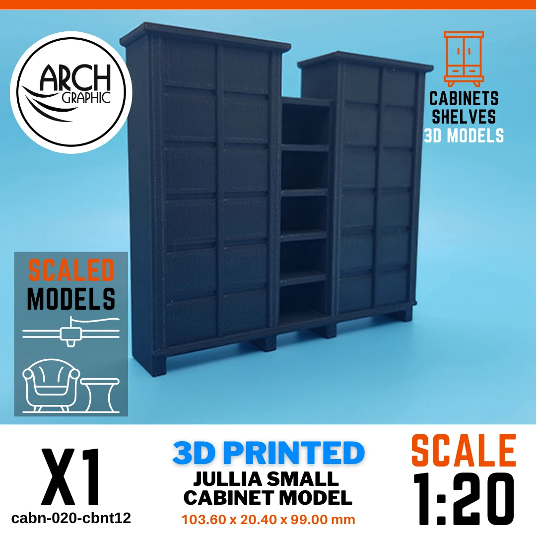 3D Printed Small Cabinet Scale 1:20 for Interior Projects in UAE designed and 3D Printed from ARCH GRAPHIC 3D Printing company in UAE