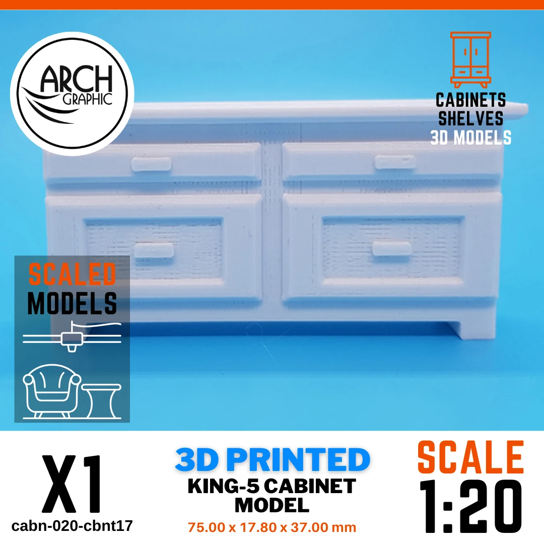 Best 3D Print shop in Alain provides 3D Printed Cabinets scale 1:20 in UAE from ARCH GRAPHIC 3D Print Shop in UAE