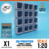 3D printed cubic small shelves model scale 1:20