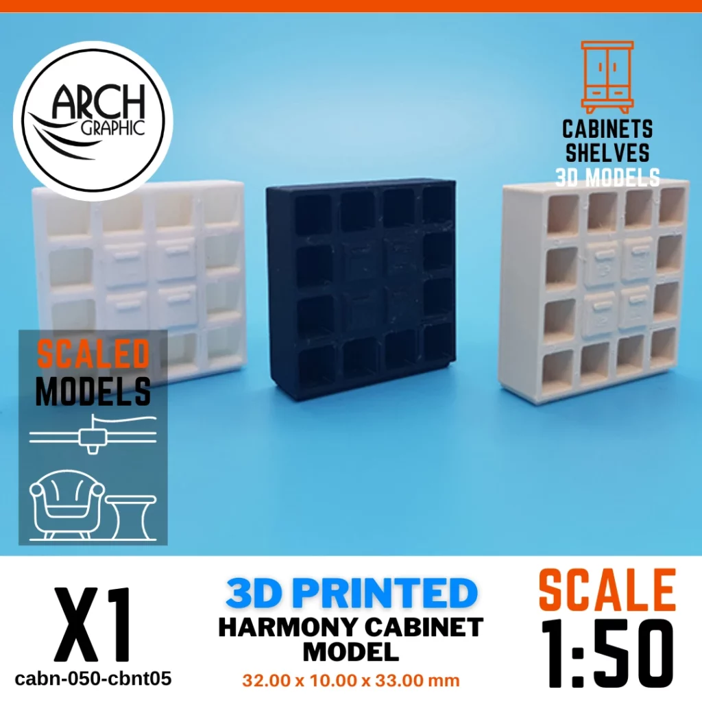 3D printed harmony cabinet model scale 1:50