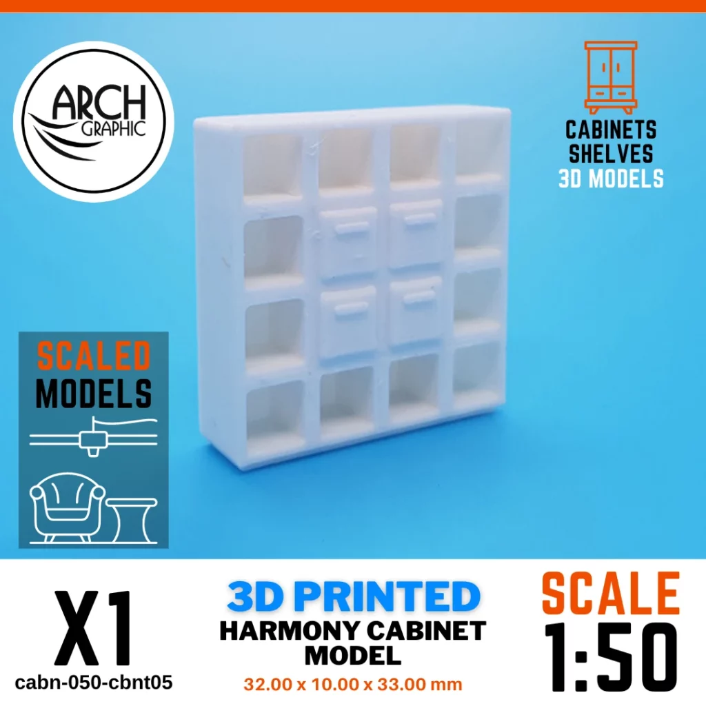 3D Printing Harmony Cabinets models scale 1:50 in UAE