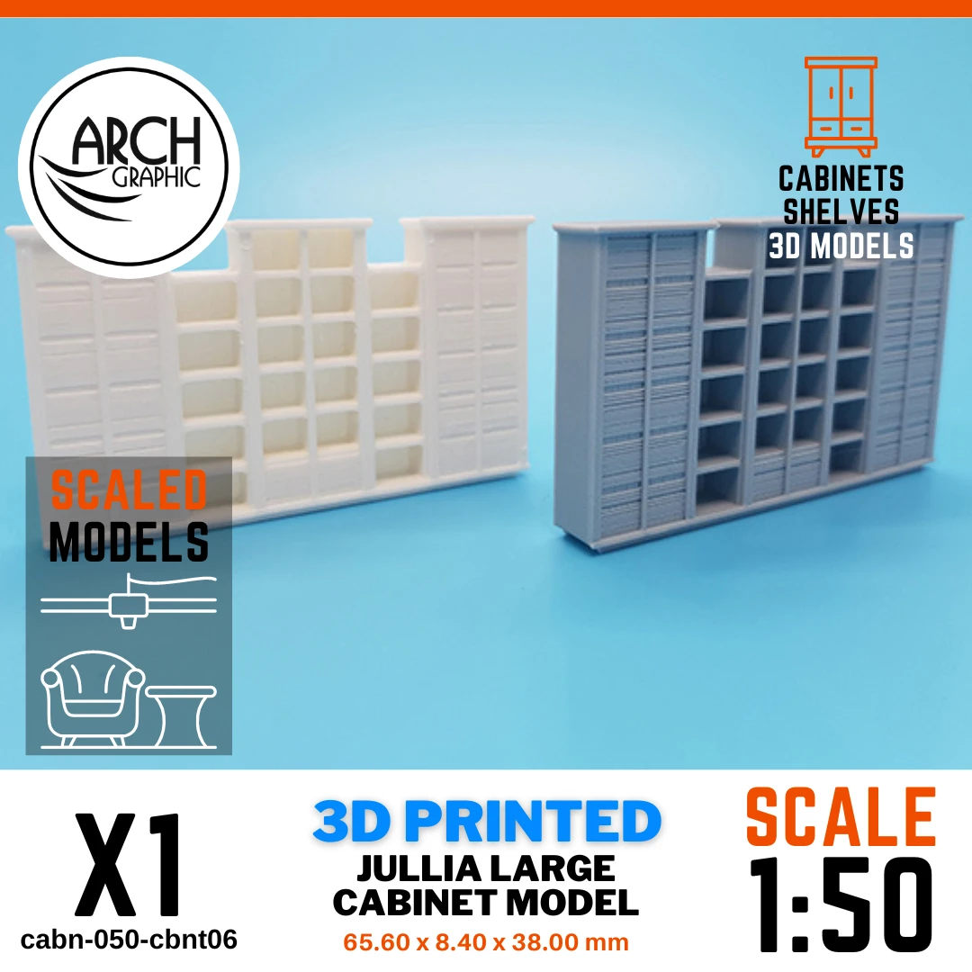 3D printed Jullia large cabinet model scale 1:50