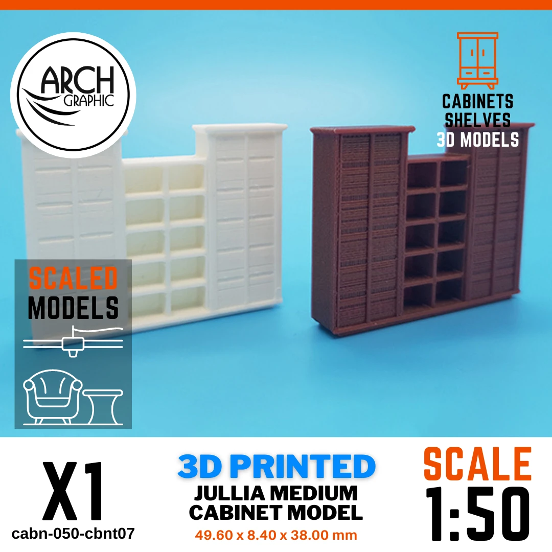 3D printed Jullia medium cabinet model scale 1:50