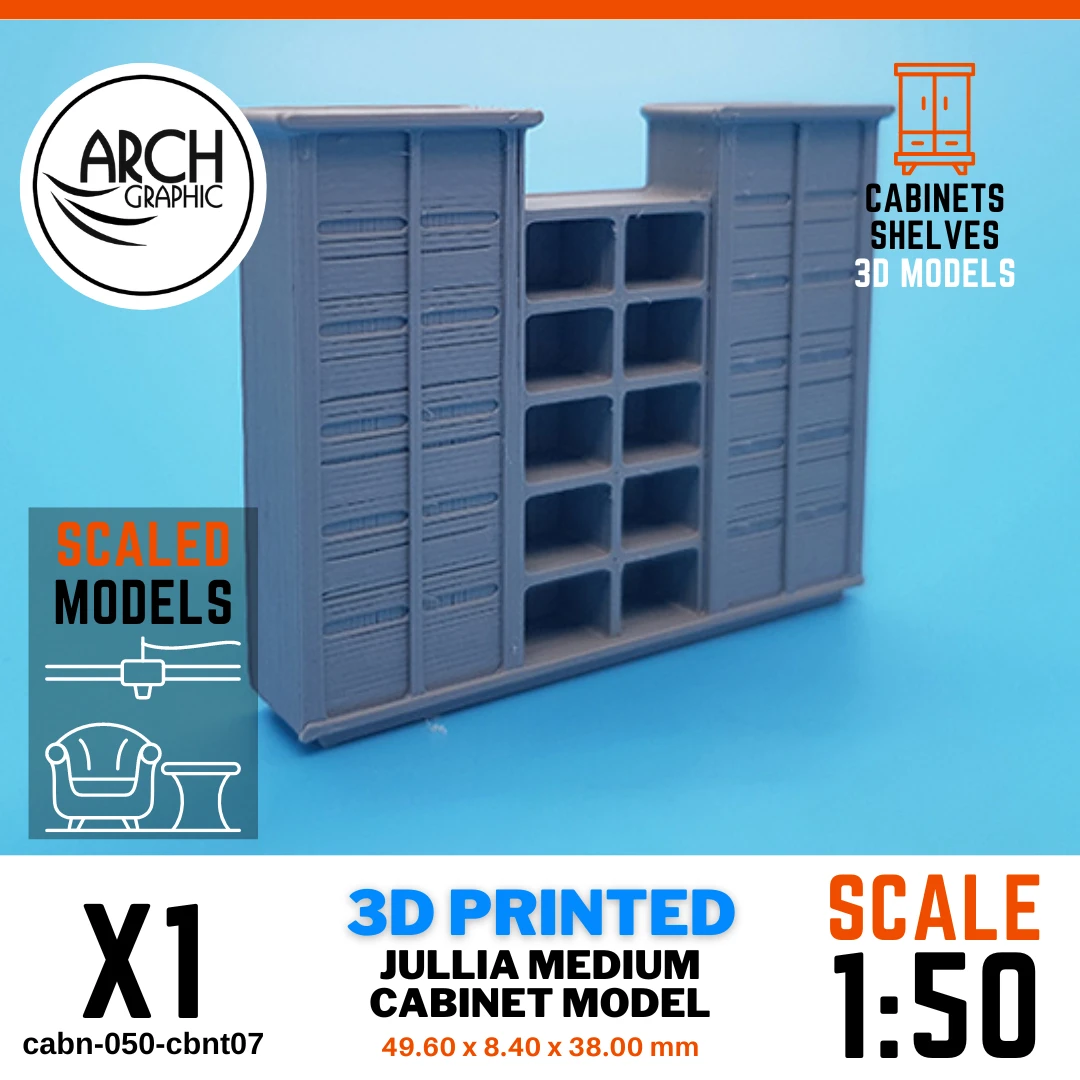 3D Print Service Center for Interior Cabinet Models in UAE in scale 1:50