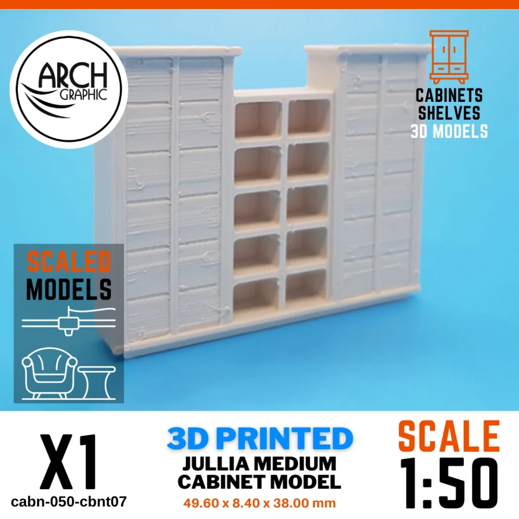 Best Quality 3D Models for Cabinets to use for interior home design models for students and Interior designer in UAE scale 1:50