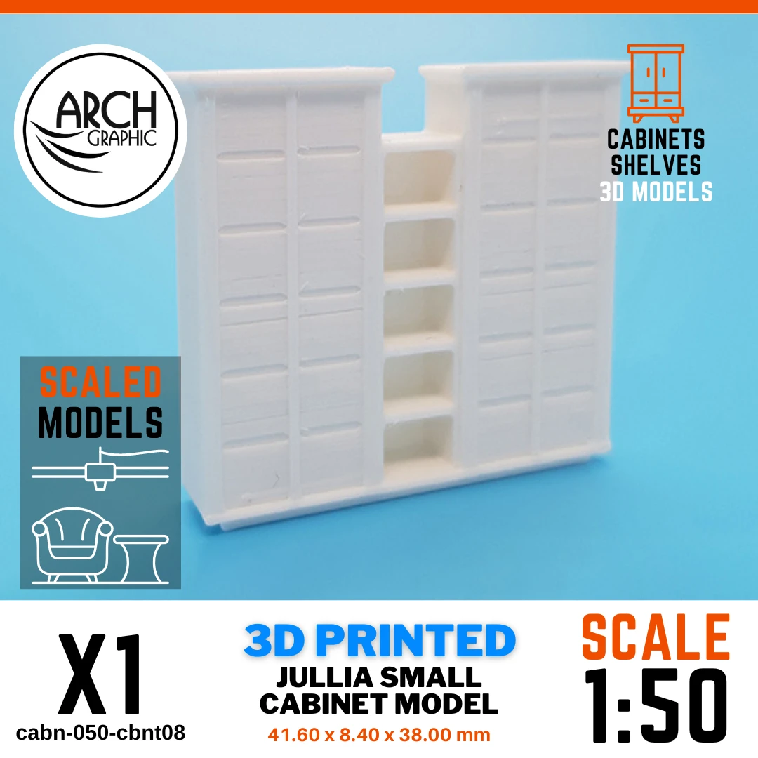 3D Printed Small Cabinet Scale 1:50 for Interior Projects in UAE designed and 3D Printed from ARCH GRAPHIC 3D Printing company in UAE