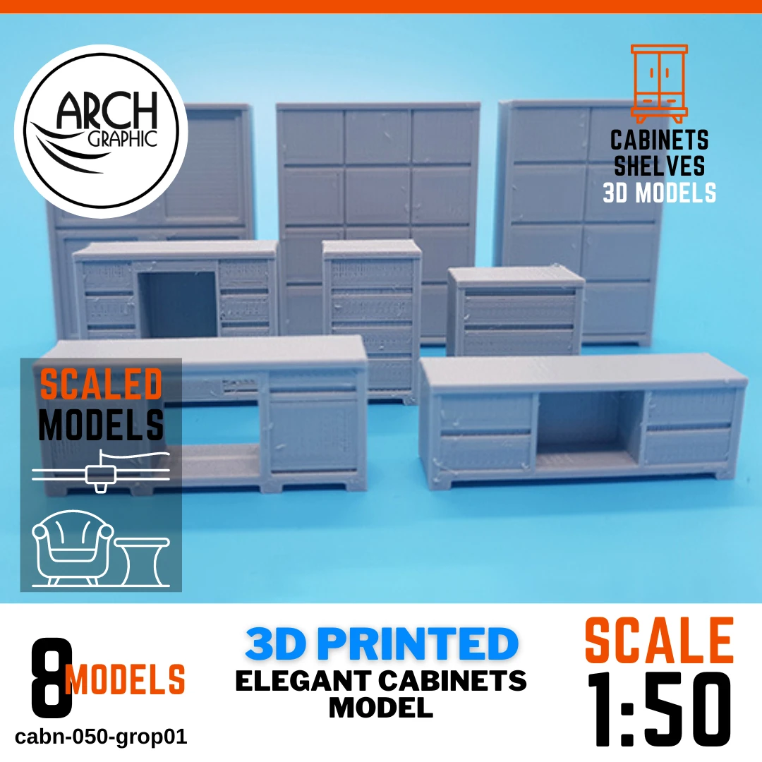 Best On-line 3d store using fast 3d printing service in Dubai for cabinets scaled models 1:50