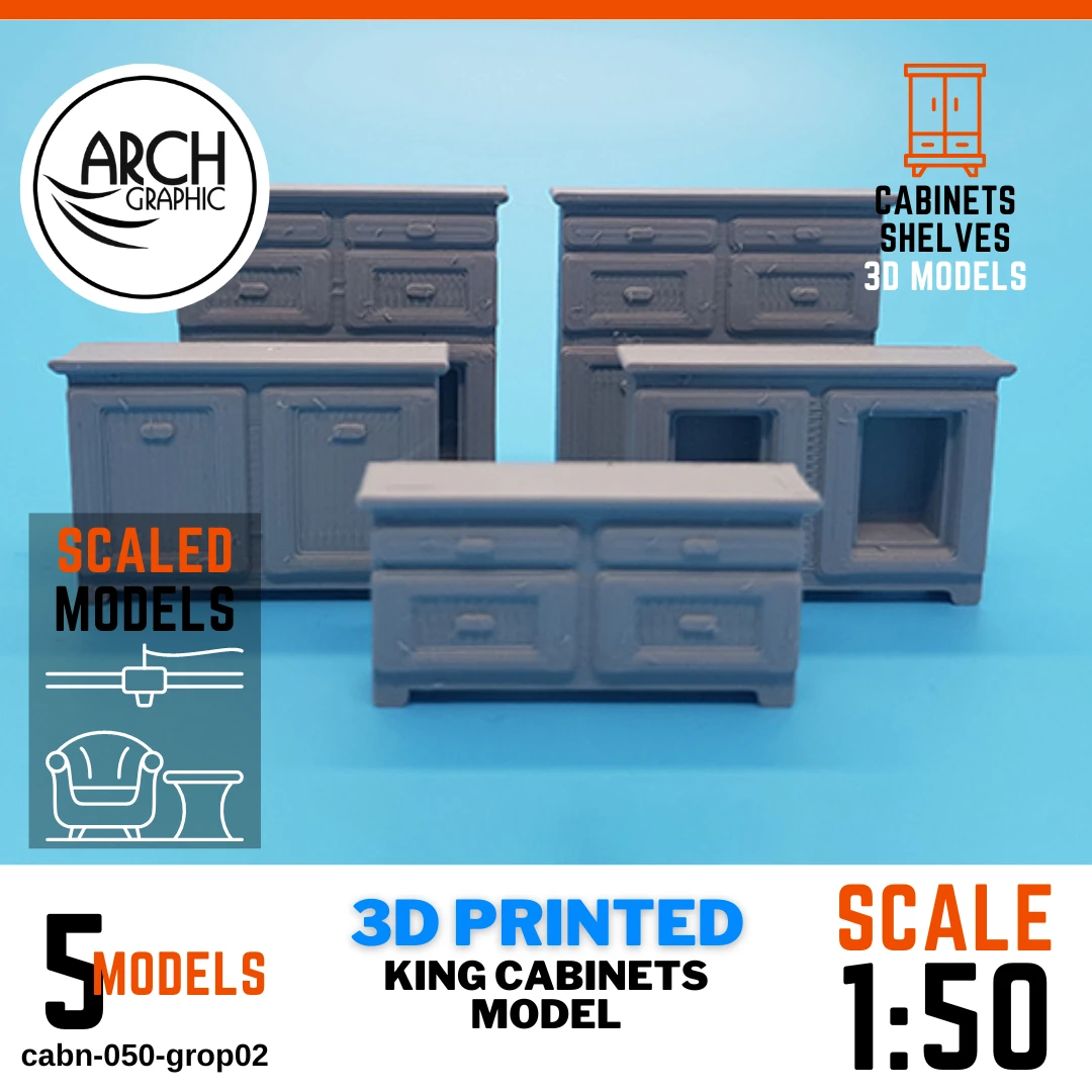 3D Shop in Sharjah for Interior scaled models 1:50 to use cabinet for home, and office 3D printing projects