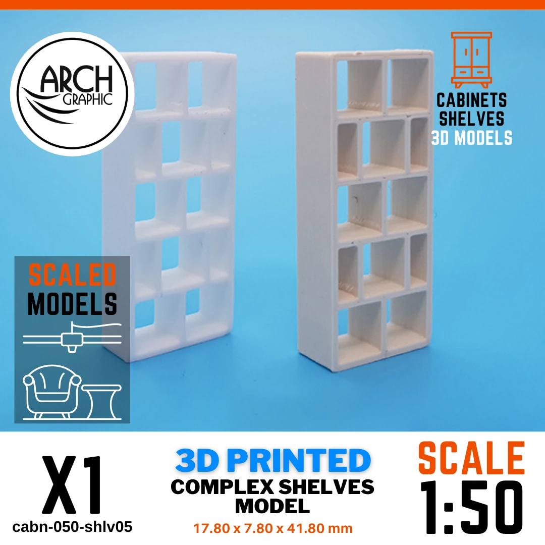 3D Printing Shelves Models in UAE scale 1:20 using best 3D Printers in UAE Scale 1:50
