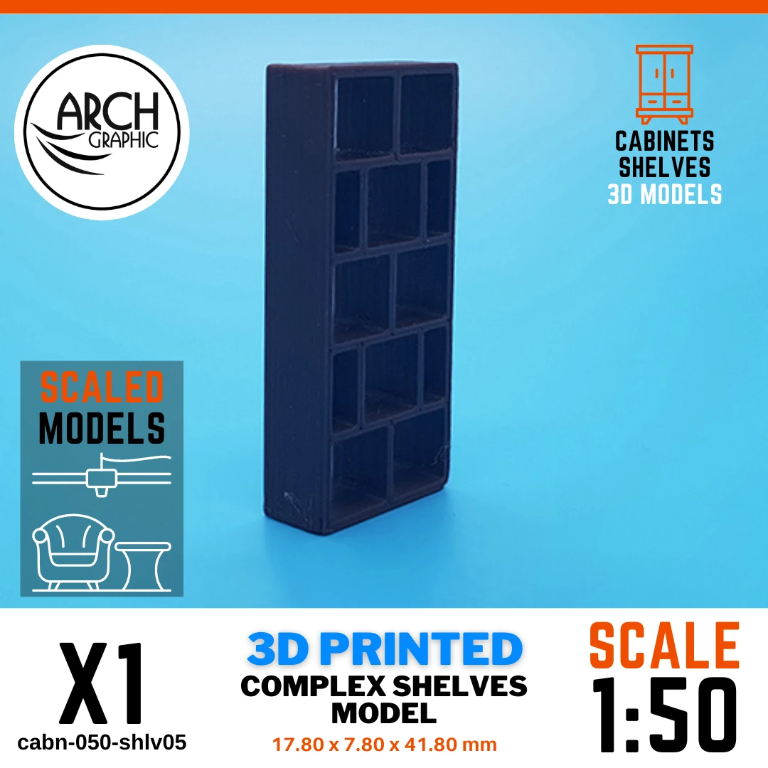 Best Price 3D Models in UAE For Interior Shelves scaled model in UAE in Scale 1:50