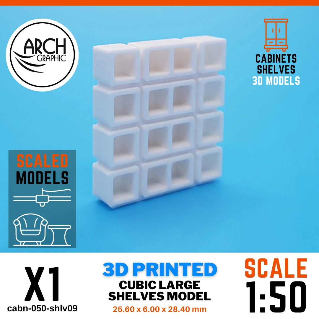 3D Printed Shelves Models scale 1:50 in Sharjah for Architecture and Interior Projects 3D Mockup models