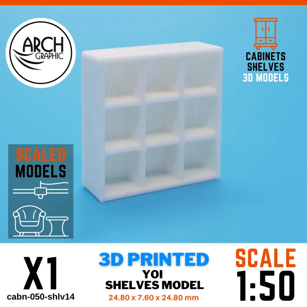 Best Price 3D Print shop in Dubai for 3D Printed Shelves models scale 1:50 in UAE