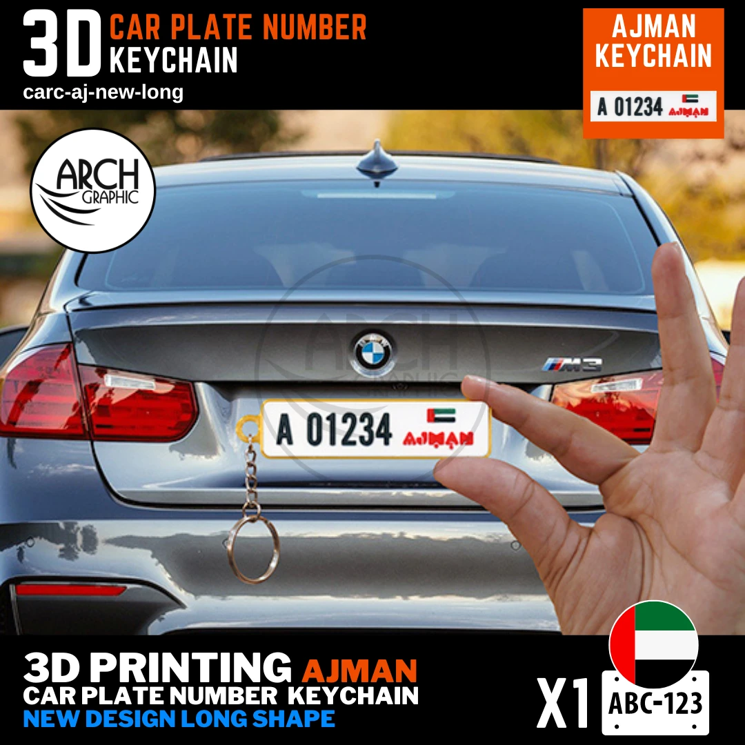 3D Print for Ajman New Design Long Shape Keyring