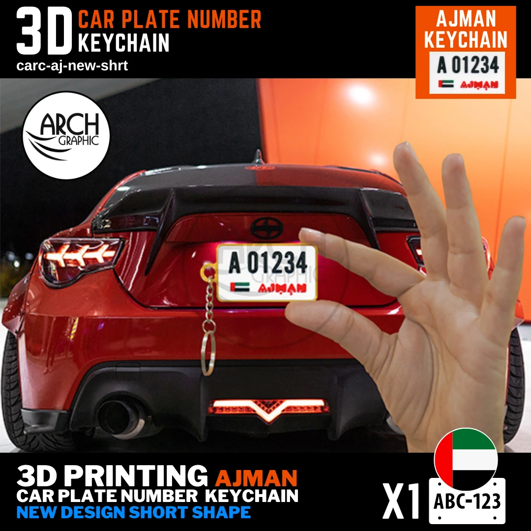 Ajman 3D Printed Mini New Design Short Shape Key-chain