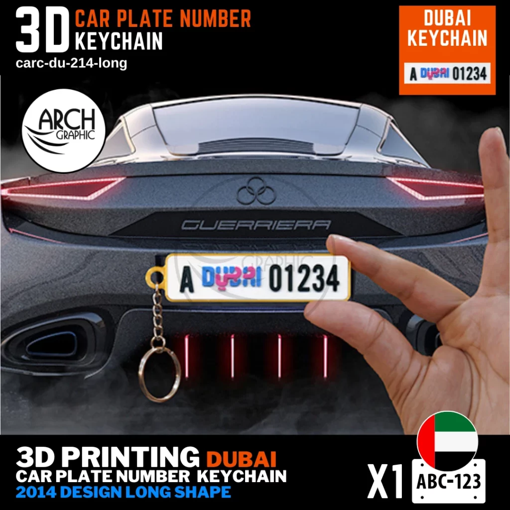 3D Print for Dubai 2014 Design Long Shape Keyring
