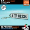 Fujairah Car Number Keychain Old Long Plate
