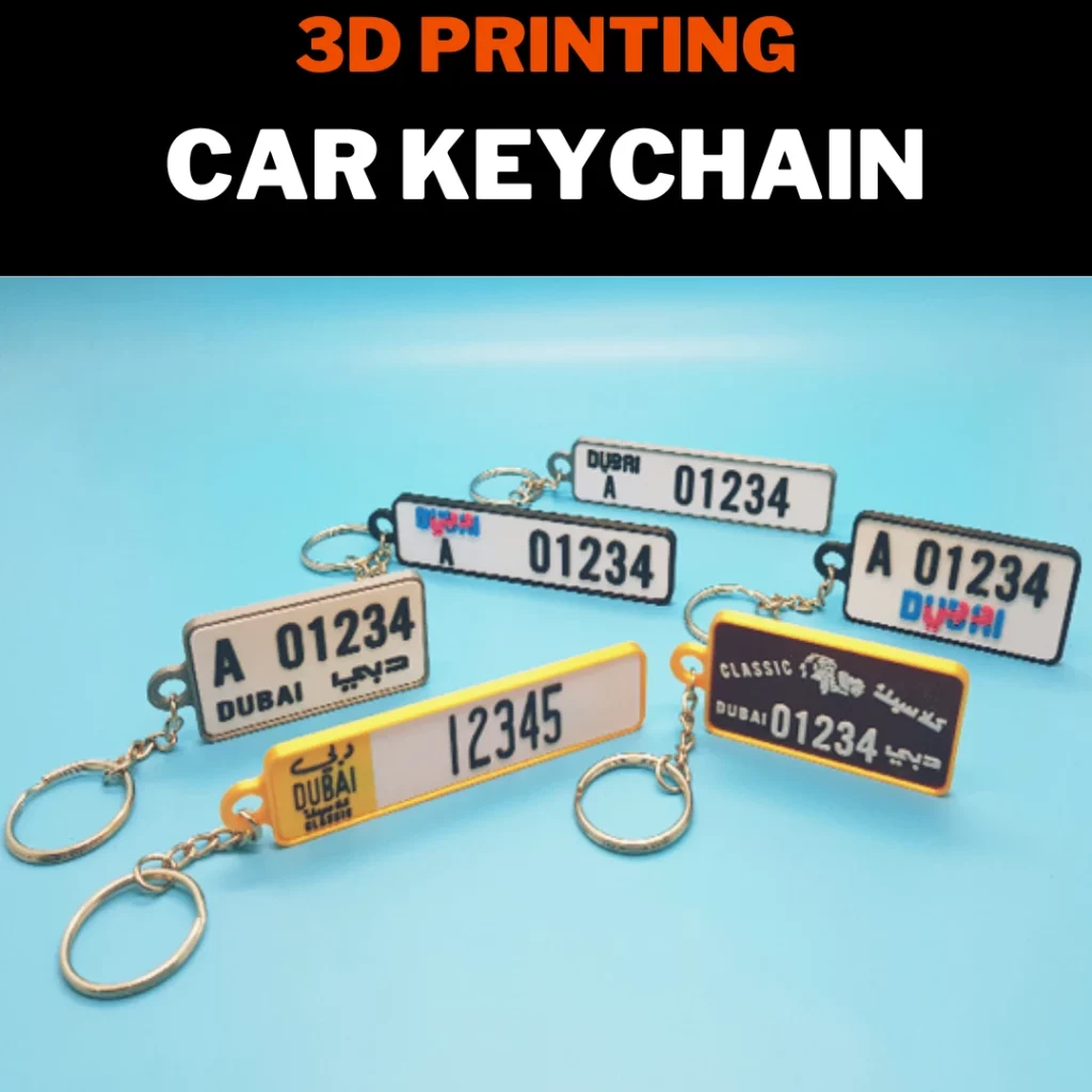 3D Printing Car Number Plate Kechain Dubai and UAE