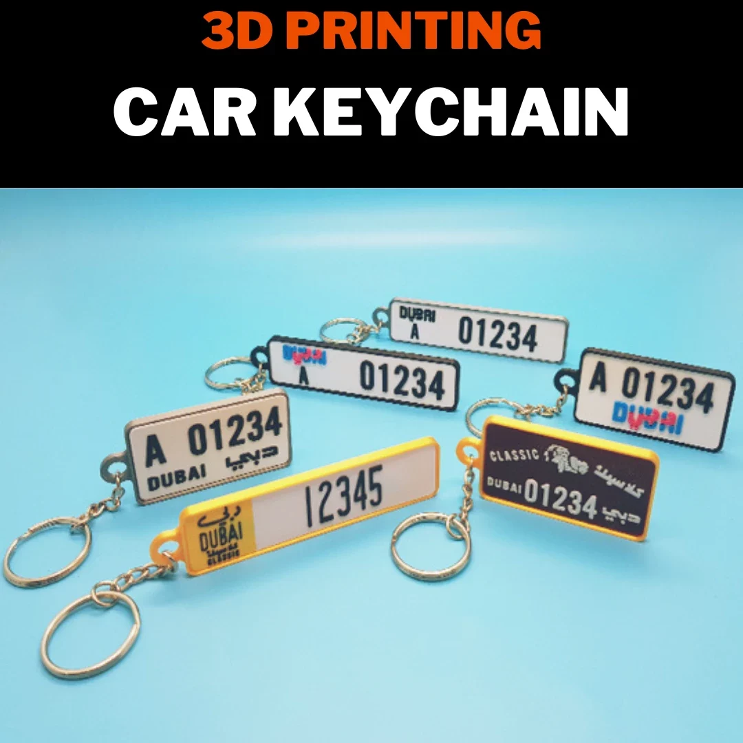 Car Plate Number Keychain