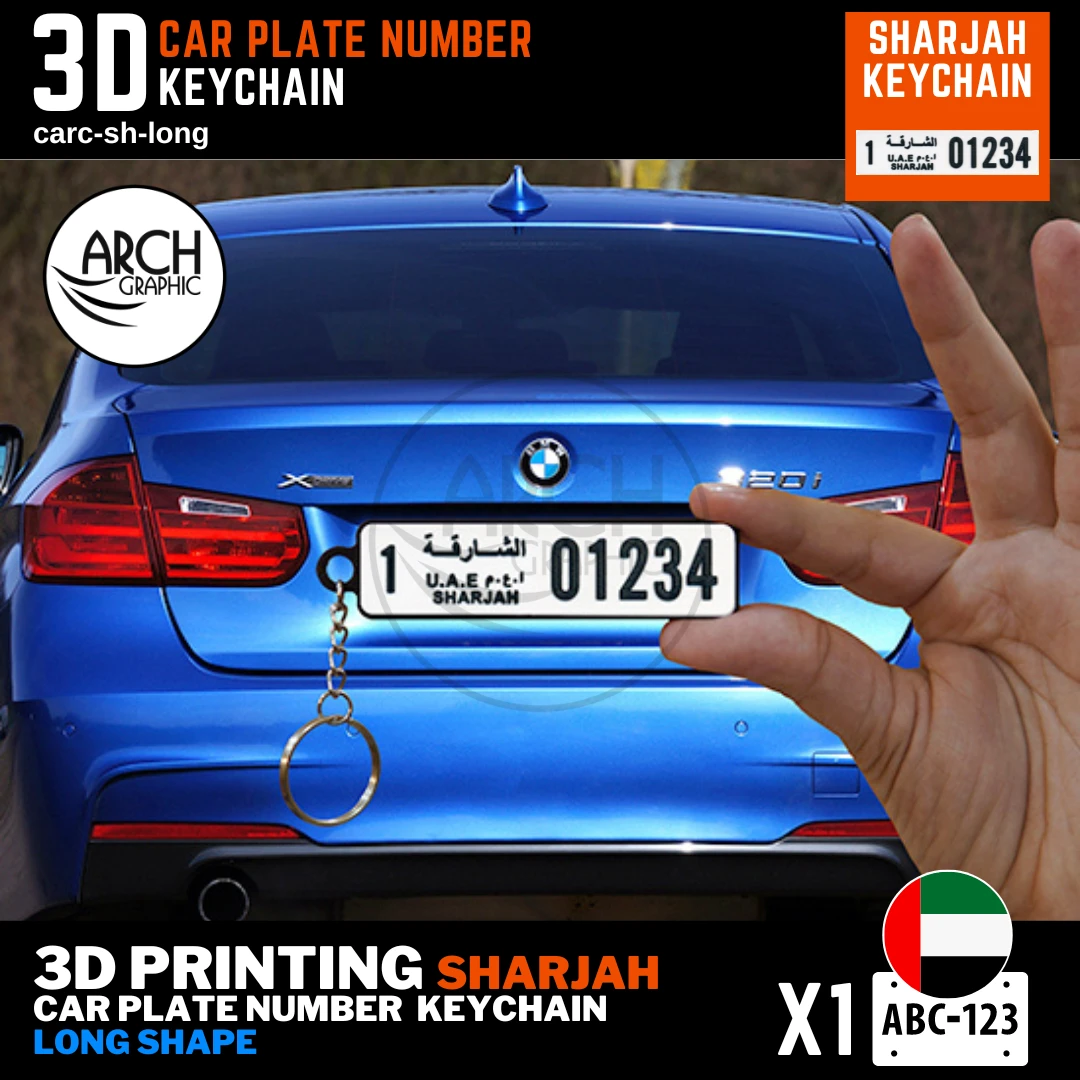 Sharjah 3D Printed Mini New Design Long Shape Key-chain