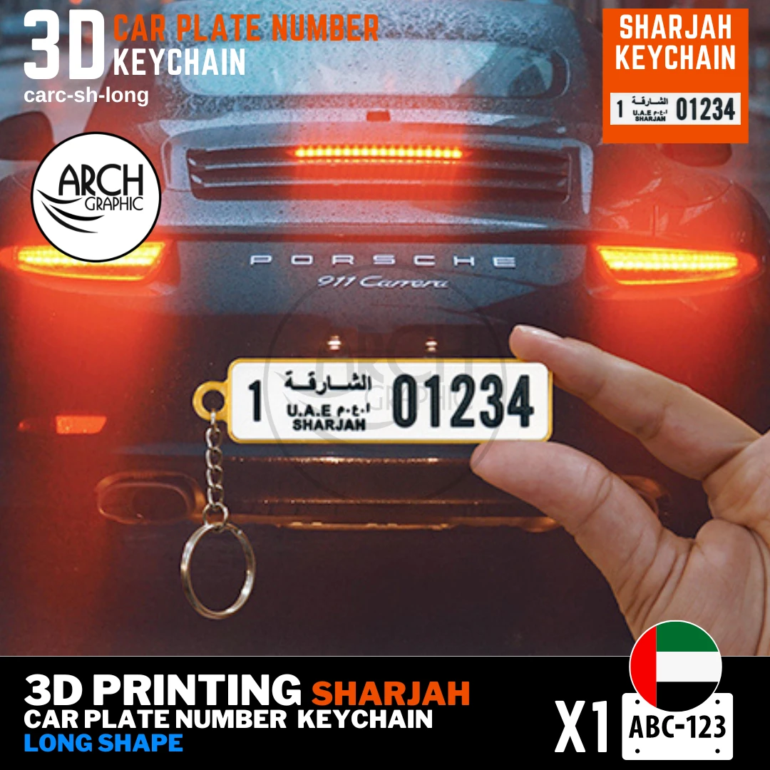 3D Print for Sharjah New Design Long Shape Keyring